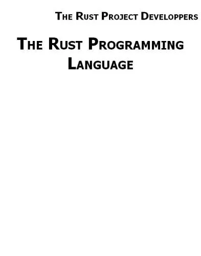 The Rust Programming Language